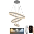 LED prigušiva luster na sajli LED/165W/230V 3000-6500K prečnik 60 cm + daljinski upravljač