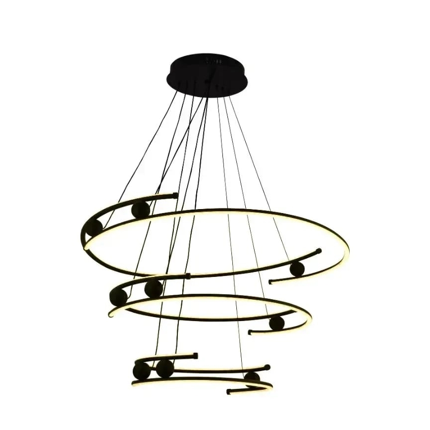 LED prigušiva luster na sajli LED/170W/230V 3000-6500K prečnik 80 cm + daljinski upravljač