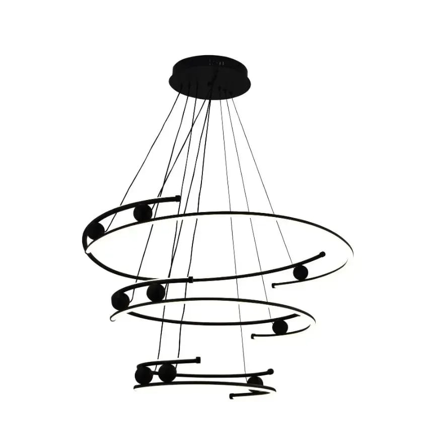 LED prigušiva luster na sajli LED/170W/230V 3000-6500K prečnik 80 cm + daljinski upravljač