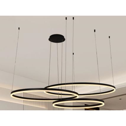 LED prigušiva luster na sajli LED/170W/230V 3000-6500K prečnik 100 cm + daljinski upravljač