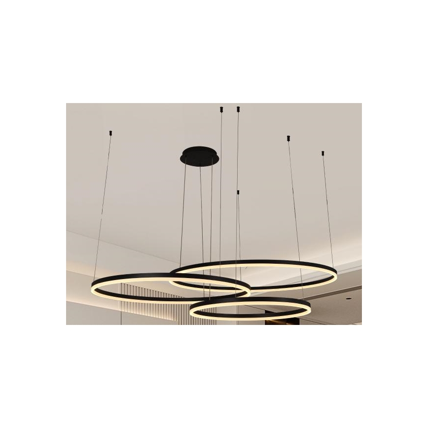 LED prigušiva luster na sajli LED/170W/230V 3000-6500K prečnik 100 cm + daljinski upravljač