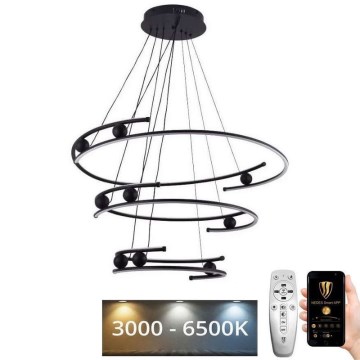 LED prigušiva luster na sajli LED/170W/230V 3000-6500K prečnik 80 cm s daljinskim upravljačem
