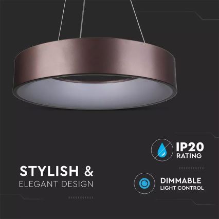 LED prigušiva luster na sajli LED/20W/230V