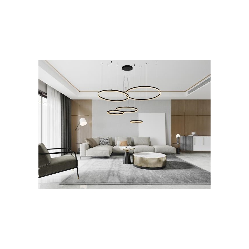 LED prigušiva viseća lampa na sajli LED/220W/230V 3000-6500K prečnik 100 cm + daljinsko upravljanje
