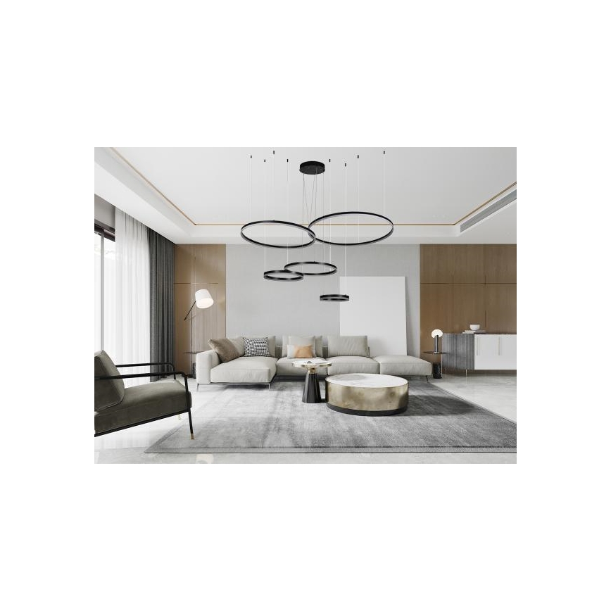 LED prigušiva viseća lampa na sajli LED/220W/230V 3000-6500K prečnik 100 cm + daljinsko upravljanje