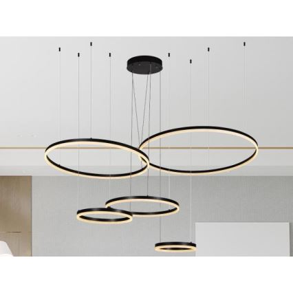 LED prigušiva viseća lampa na sajli LED/220W/230V 3000-6500K prečnik 100 cm + daljinsko upravljanje