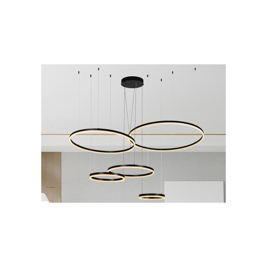 LED prigušiva viseća lampa na sajli LED/220W/230V 3000-6500K prečnik 100 cm + daljinsko upravljanje