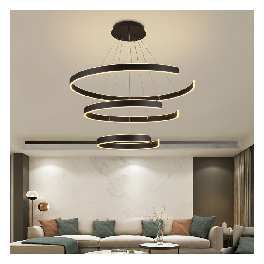 LED prigušiva luster na sajli LED/220W/230V 3000-6500K prečnik 80 cm + daljinski upravljač
