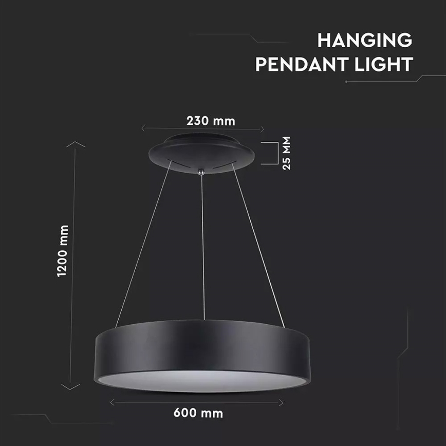 LED prigušiva luster na sajli LED/30W/230V