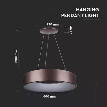 LED prigušiva luster na sajli LED/30W/230V