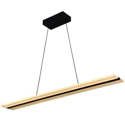 LED prigušiva luster na sajli LED/40W/230V 3000-6500K crna + daljinski upravljač