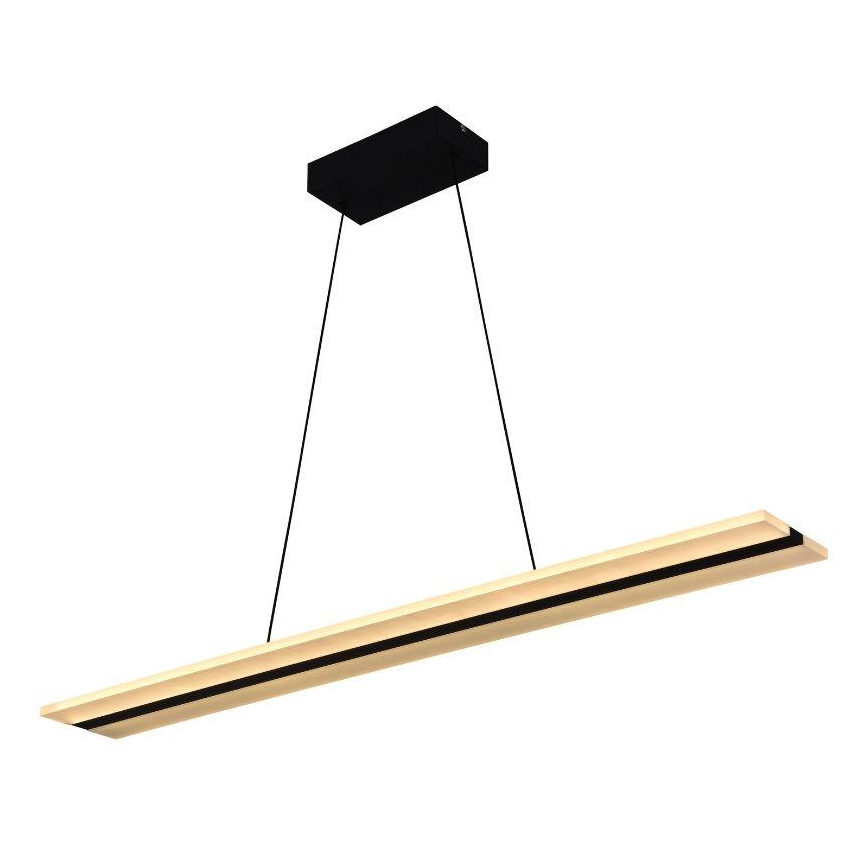 LED prigušiva luster na sajli LED/40W/230V 3000-6500K crna + daljinski upravljač