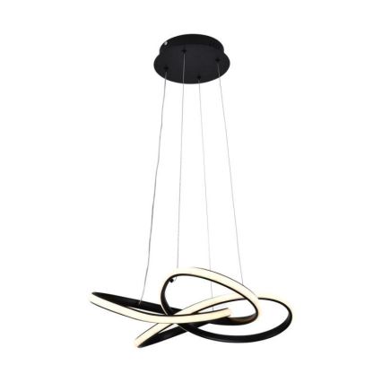 LED prigušiva luster na sajli LED/40W/230V 3000-6500K prečnik 48 cm crna + daljinski upravljač