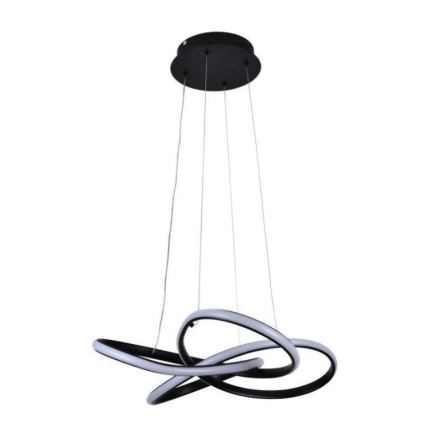 LED prigušiva luster na sajli LED/40W/230V 3000-6500K prečnik 48 cm crna + daljinski upravljač