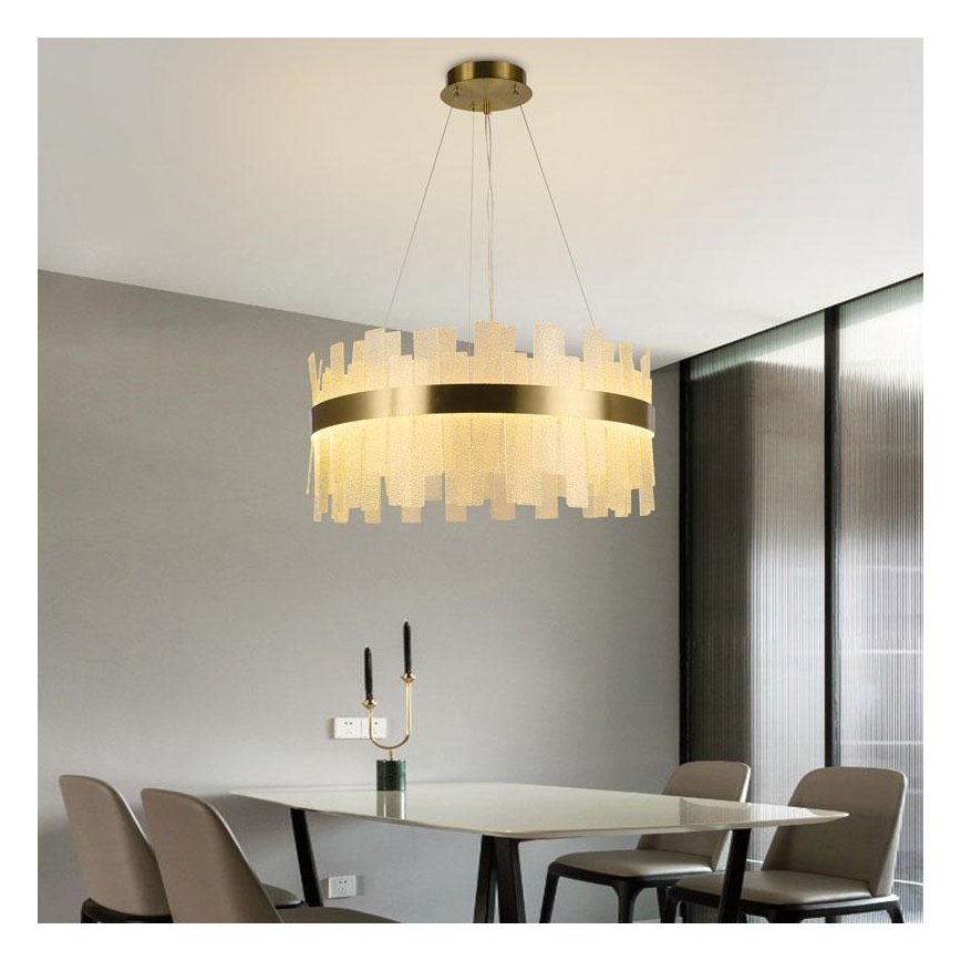 LED prigušiva kristalni luster na sajli LED/40W/230V 3000-6500K + sa daljinskim upravljačem