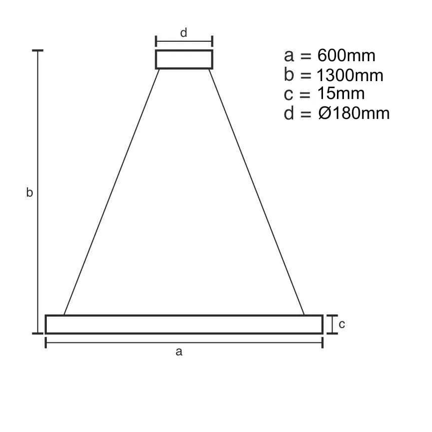 LED prigušiva luster na sajli LED/40W/230V 3000-6500K + daljinski upravljač