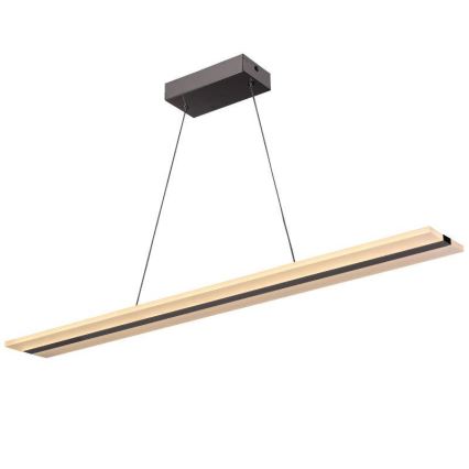 LED prigušiva luster na sajli LED/40W/230V 3000-6500K hrom + daljinski upravljač