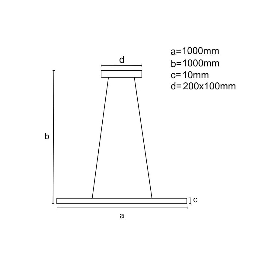 LED prigušiva luster na sajli LED/40W/230V 3000-6500K hrom + daljinski upravljač