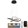 LED prigušiva luster na sajli LED/40W/230V 3000-6500K prečnik 48 cm crna + daljinski upravljač