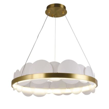 LED prigušiva luster na sajli LED/40W/230V 3000-6500K zlatna + daljinsko upravljanje