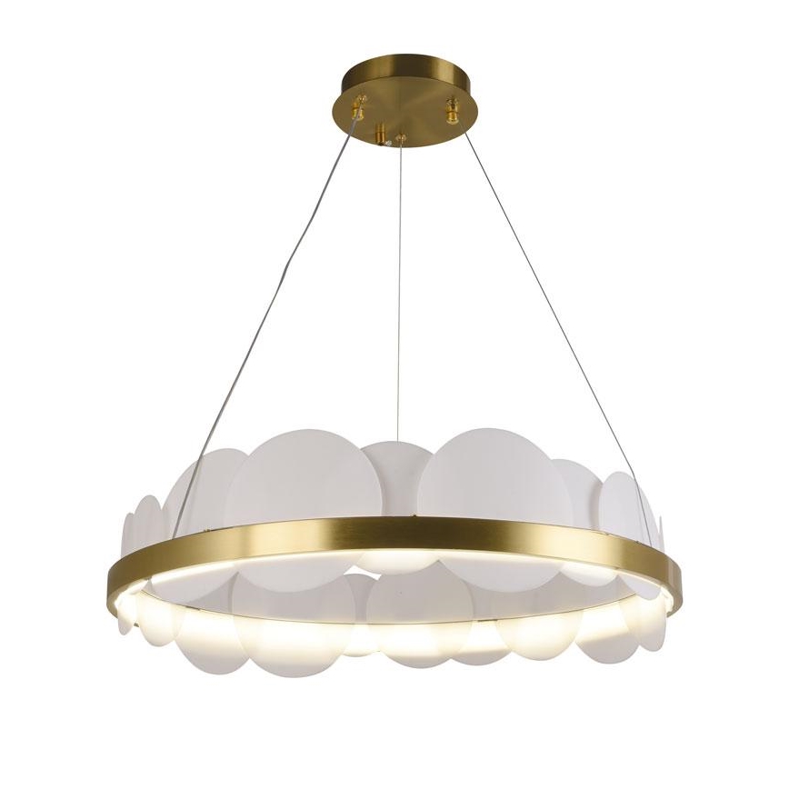 LED prigušiva luster na sajli LED/40W/230V 3000-6500K zlatna + daljinsko upravljanje