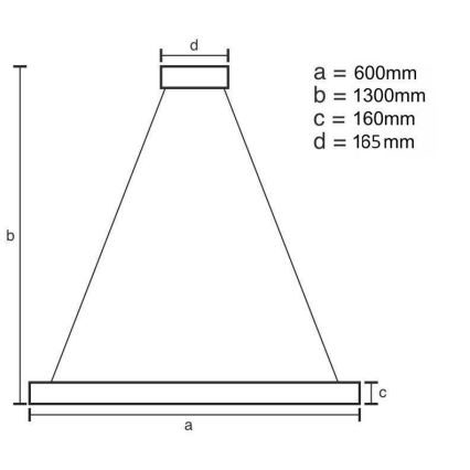 LED prigušiva luster na sajli LED/40W/230V 3000-6500K zlatna + daljinsko upravljanje