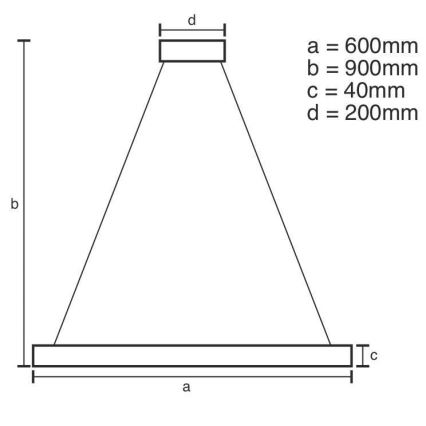 LED prigušiva viseći luster na sajli LED/42W/230V 3000-6500K prečnika 60 cm + daljinski upravljač