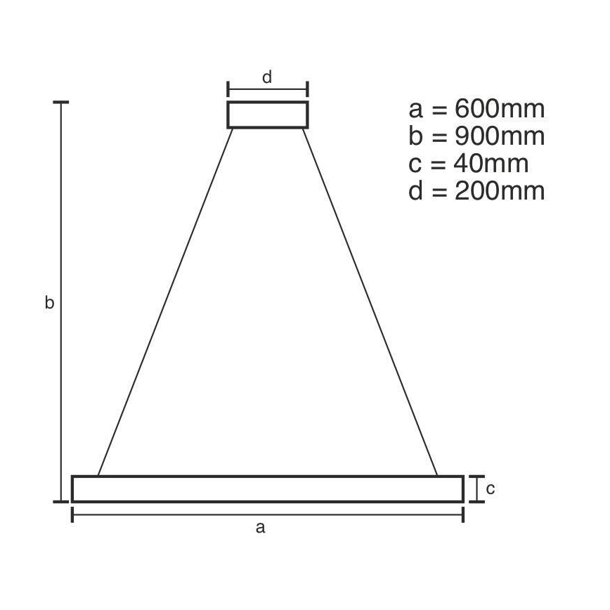 LED prigušiva luster na sajli LED/42W/230V 3000-6500K prečnika 60 cm + daljinski upravljač