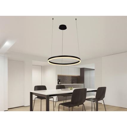 LED prigušiva luster na sajli LED/42W/230V 3000-6500K prečnik 60 cm + daljinski upravljač