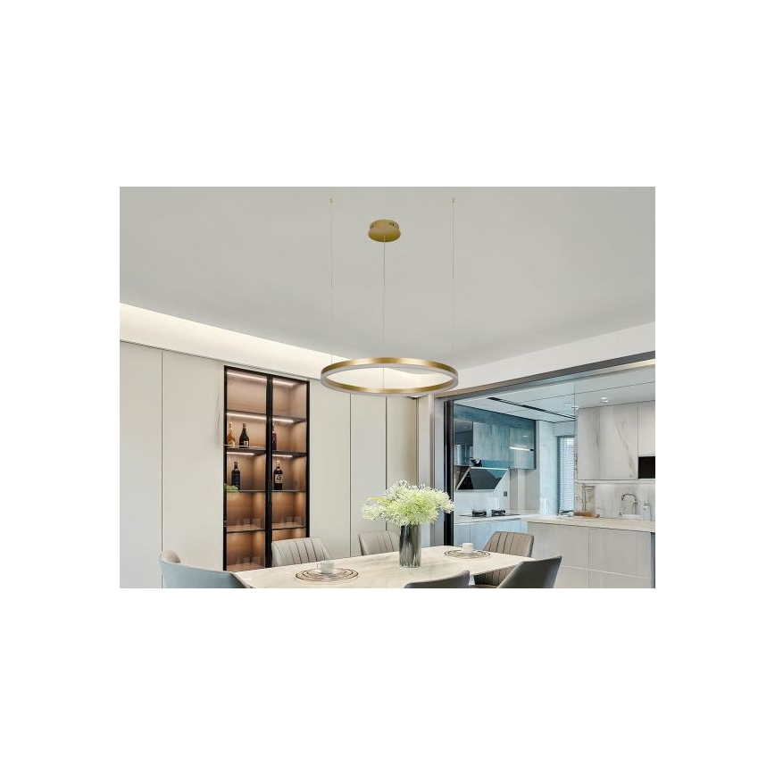 LED prigušiva luster na sajli LED/42W/230V 3000-6500K prečnik 60 cm + daljinski upravljač