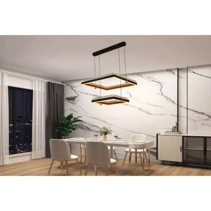 LED prigušiva luster na sajli LED/50W/230V 3000-6500K + daljinski upravljač