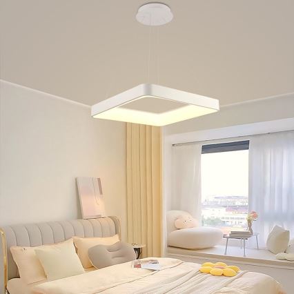 LED prigušiva luster na sajli LED/55W/230V 3000-6500K bela + daljinsko upravljanje