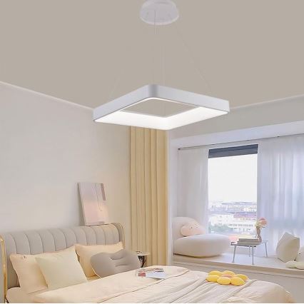 LED prigušiva luster na sajli LED/55W/230V 3000-6500K bela + daljinsko upravljanje