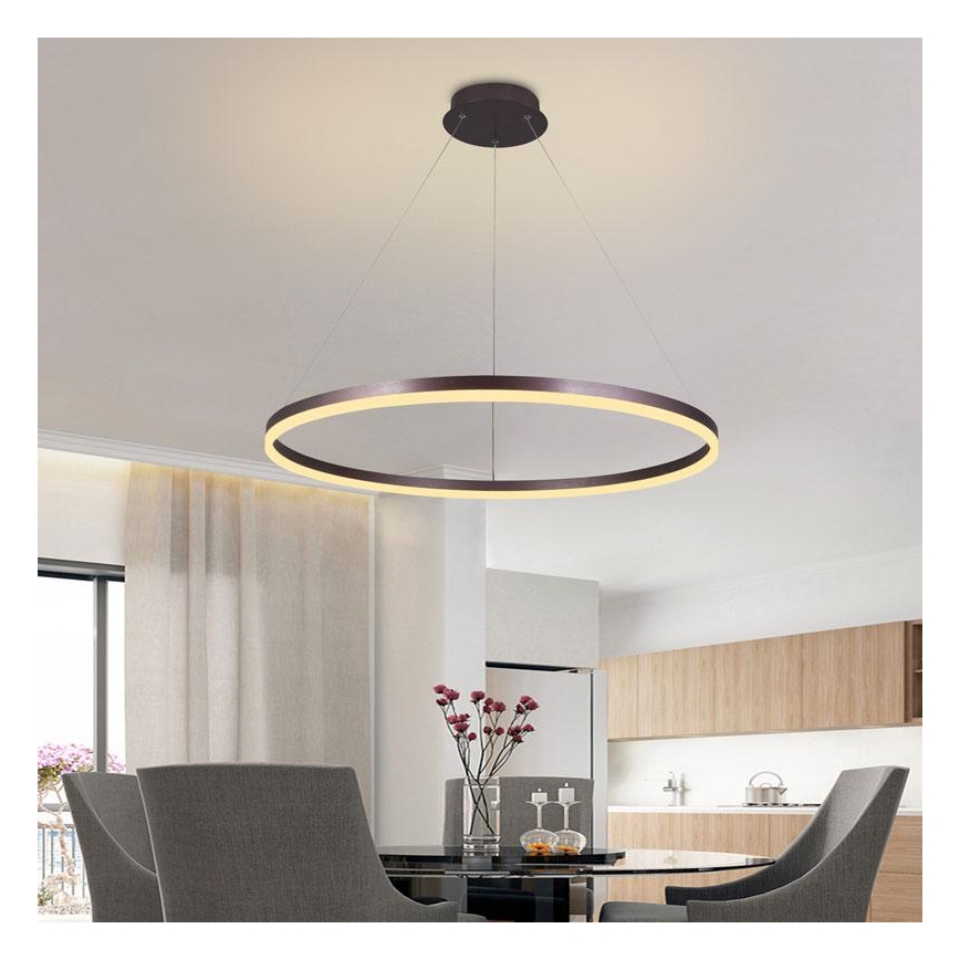 LED prigušiva luster na sajli LED/55W/230V 3000-6500K Ø 80 cm + daljinski upravljač