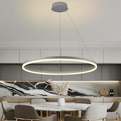 LED prigušiva luster na sajli LED/55W/230V 3000-6500K prečnik 80 cm + daljinski upravljač