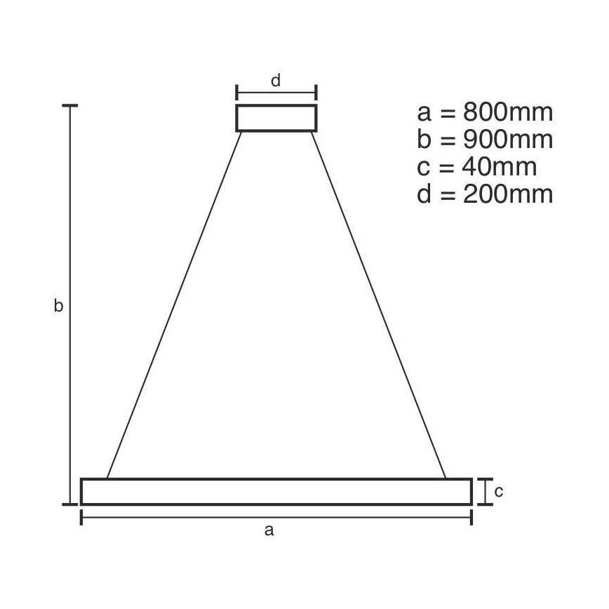 LED prigušiva luster na sajli LED/55W/230V 3000-6500K prečnik 80 cm + daljinski upravljač