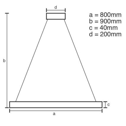 LED prigušiva luster na sajli LED/55W/230V 3000-6500K prečnik 80 cm + daljinski upravljač