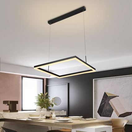 LED prigušiva luster na sajli LED/55W/230V 3000-6500K + daljinski upravljač