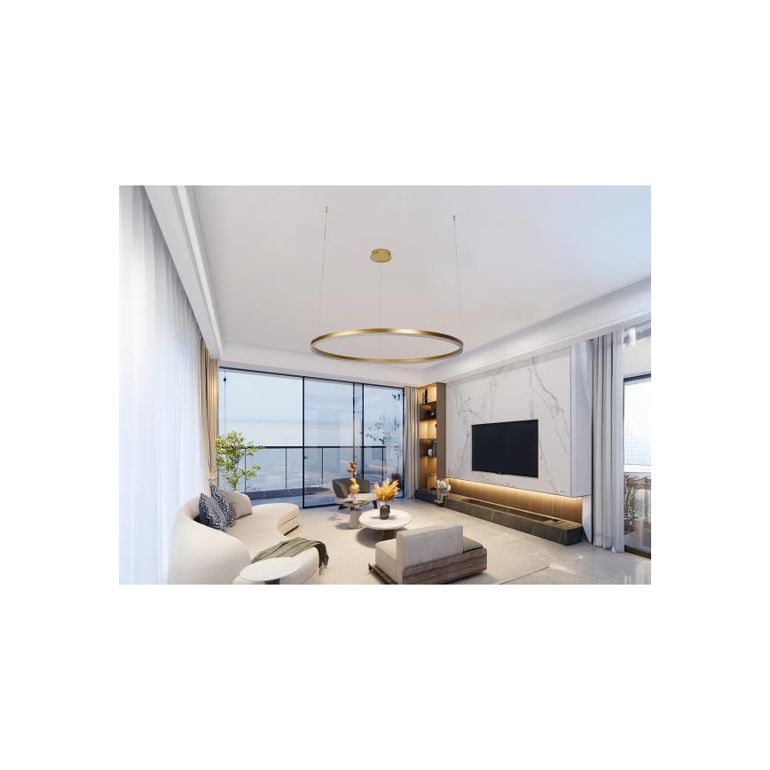 LED prigušiva luster na sajli LED/55W/230V 3000-6500K Ø 80 cm + daljinski upravljač