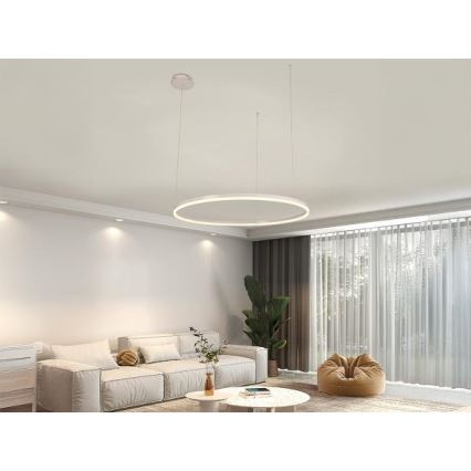 LED prigušiva viseći luster na kablu LED/55W/230V 3000-6500K, prečnik 80 cm + daljinski upravljač
