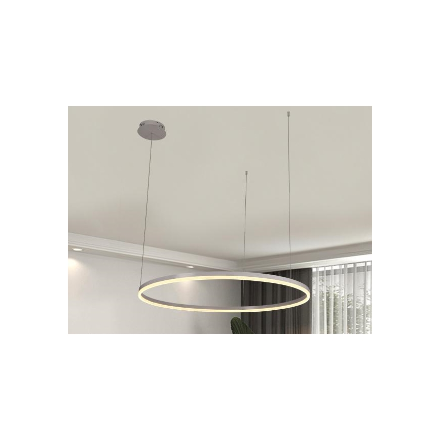 LED prigušiva viseći luster na kablu LED/55W/230V 3000-6500K, prečnik 80 cm + daljinski upravljač