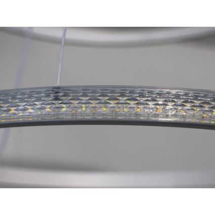 LED prigušiva luster na sajli, 55 W, 230 V, 3000–6500 K, Ø 60 cm + daljinski upravljač