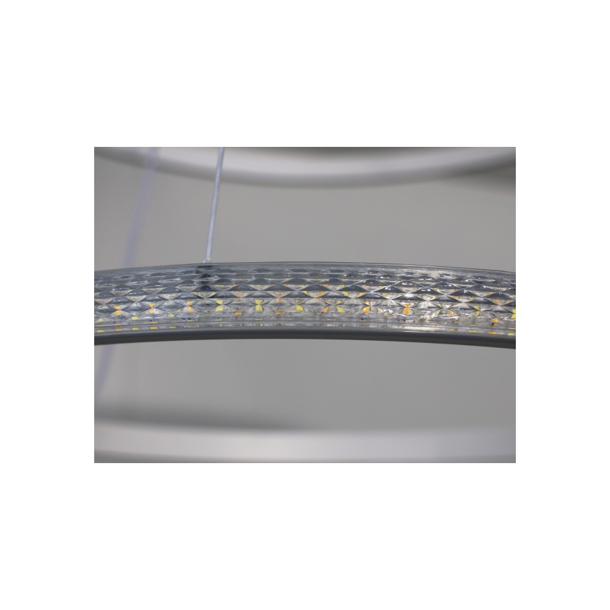 LED prigušiva luster na sajli, 55 W, 230 V, 3000–6500 K, Ø 60 cm + daljinski upravljač