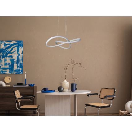 LED prigušiva luster na sajli LED/65W/230V 3000-6500K prečnik 49 cm + sa daljinskim upravljačem