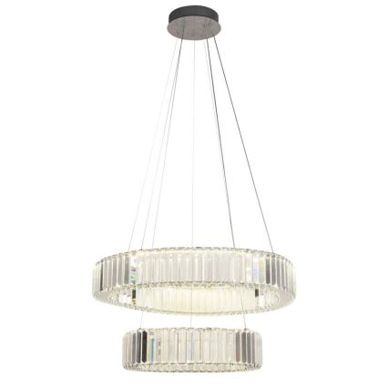 LED kristalni luster na lanku sa prigušiva funkcijom LED/65W/230V 3000-6500K sjajni hrom + daljinski upravljač
