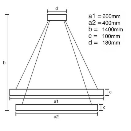 LED kristalni luster na lanku sa prigušiva funkcijom LED/65W/230V 3000-6500K sjajni hrom + daljinski upravljač