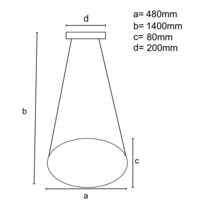 LED prigušiva luster na sajli LED/65W/230V 3000-6500K Ø 48 cm siva + daljinski upravljač