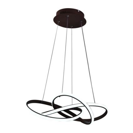 LED prigušiva luster na sajli LED/65W/230V 3000-6500K prečnika 48 cm braon + daljinski upravljač