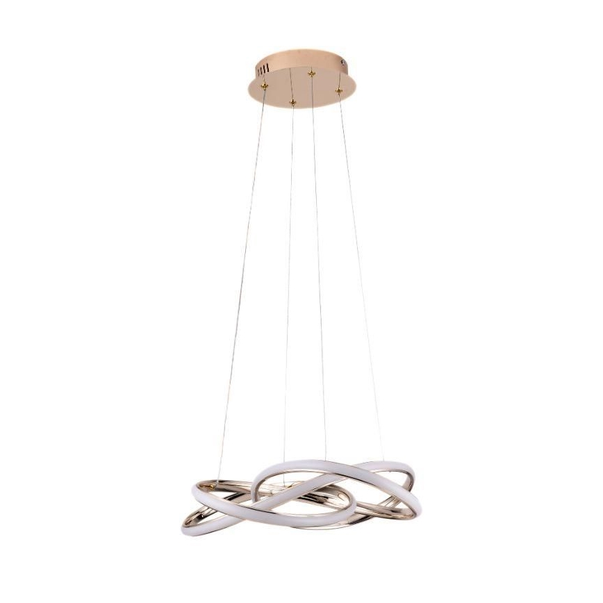 LED prigušiva luster na sajli LED/65W/230V 3000-6500K Ø48 cm zlatna + daljinski upravljač