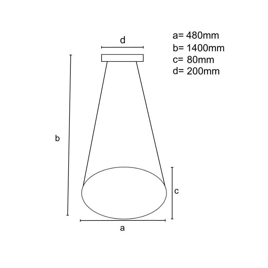 LED prigušiva luster na sajli LED/65W/230V 3000-6500K Ø48 cm zlatna + daljinski upravljač